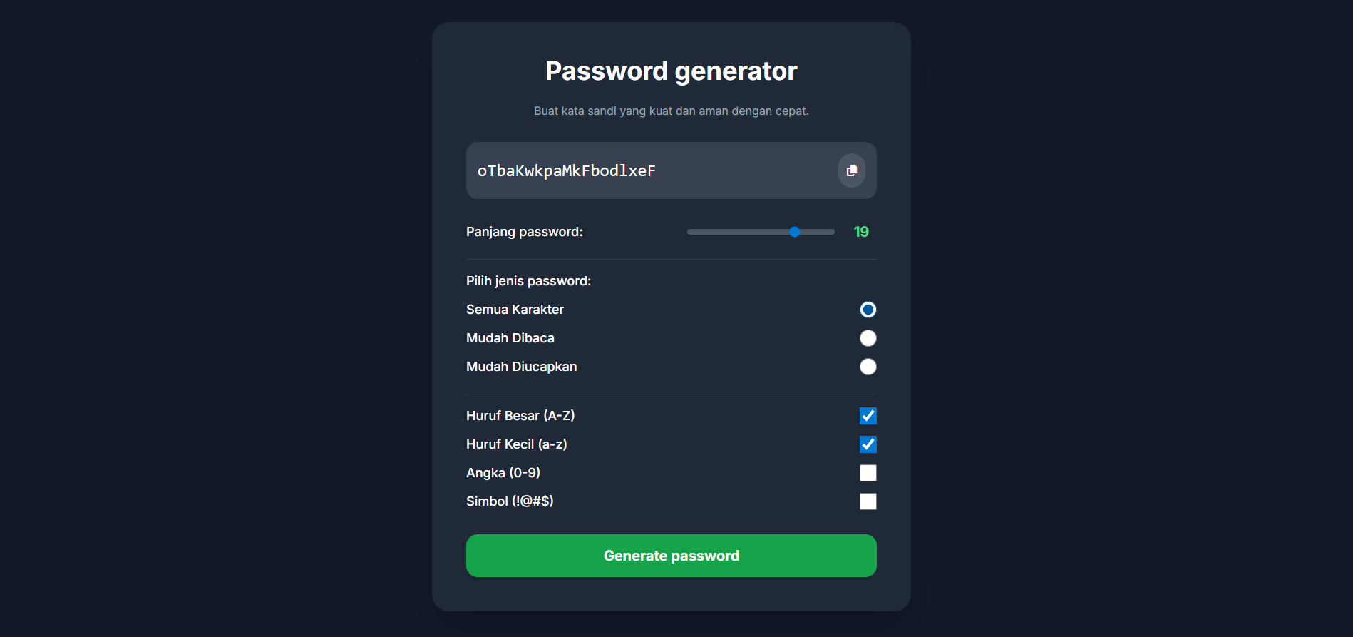 Password Generator
